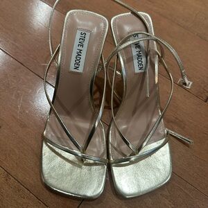 Steve Madden Metallic Gold Strappy Sandals
